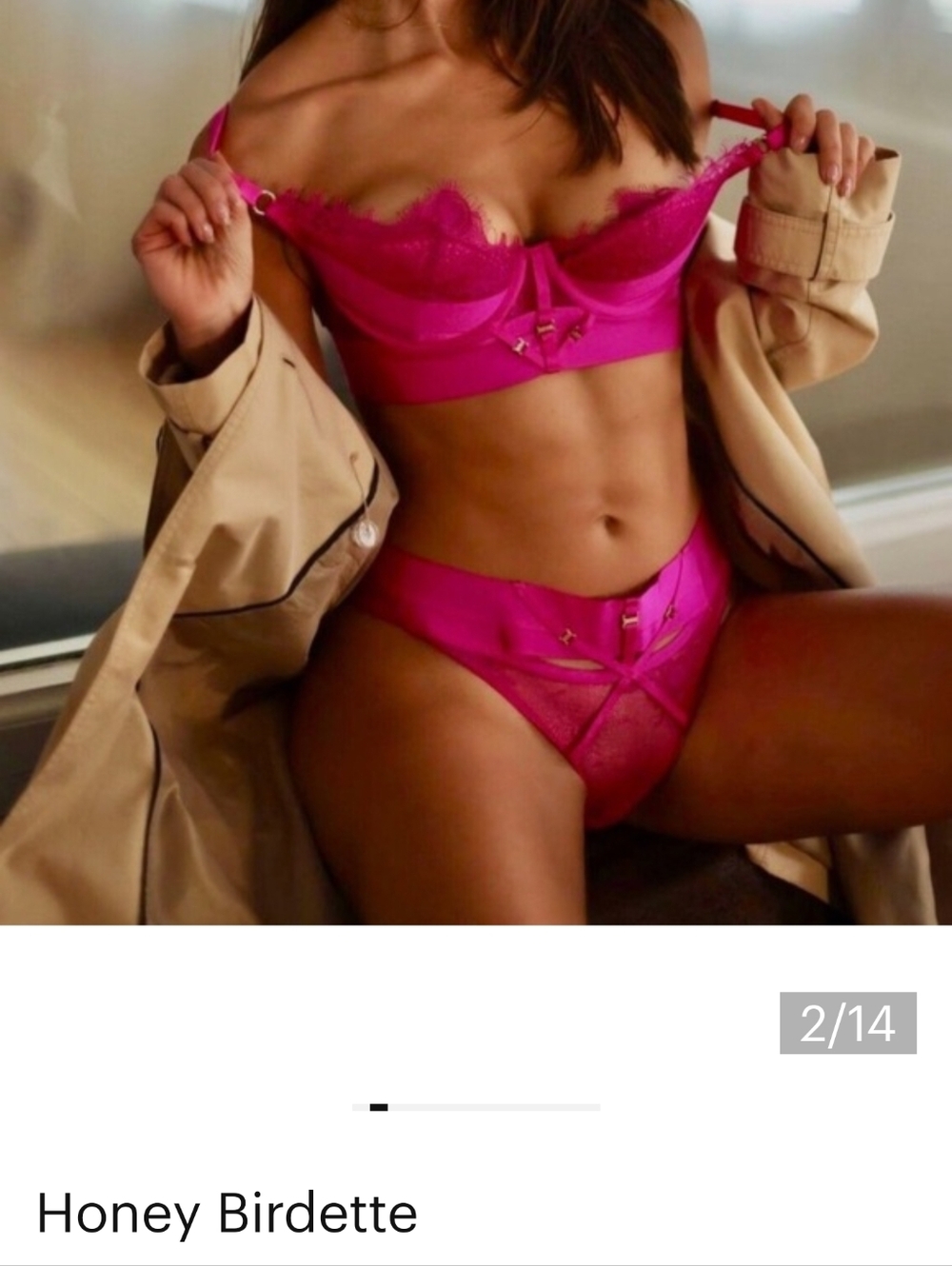 Hot Pink Lace Trim Bodysuit with Garter Straps Its use 3 Little damage - Picture 14 of 14